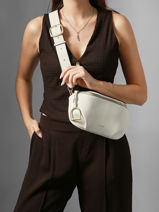 Sac Banane Torsade Cuir Etrier Blanc torsade ETOS022M-vue-porte