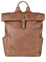 Sac  Dos Spider 2 Compartiments Cuir Etrier Marron spider ESPI8102